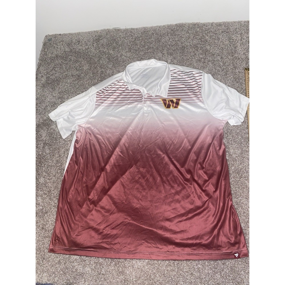 Fanatics Washington Commanders Football Team Polo Mens Size 4XLT Color Block - Picture 2 of 6